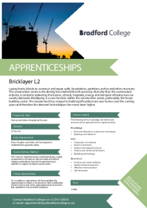 Level 2 Bricklaying Leaflet