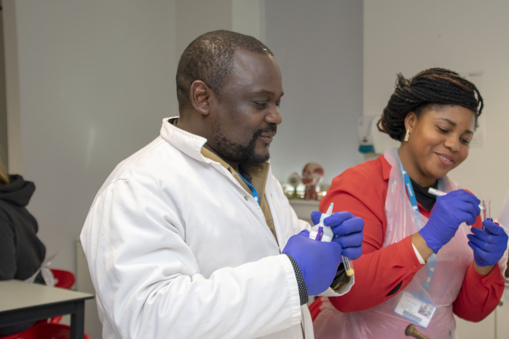 science students working in a labratory