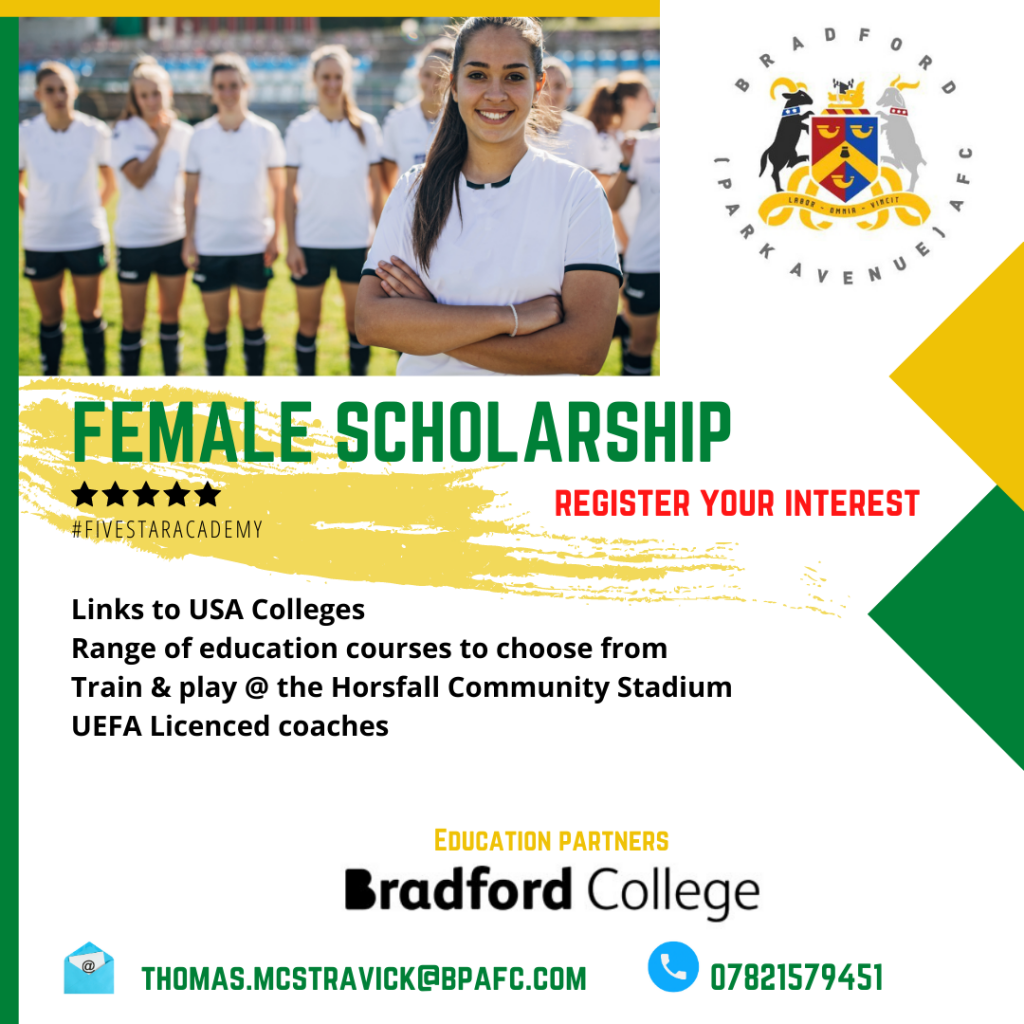 Scholarship opportunity for female football stars