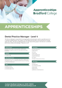 LEVEL 4 DENTAL PRACTICE MANAGER