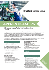 Level 4 Advanced Manufacturing Engineering