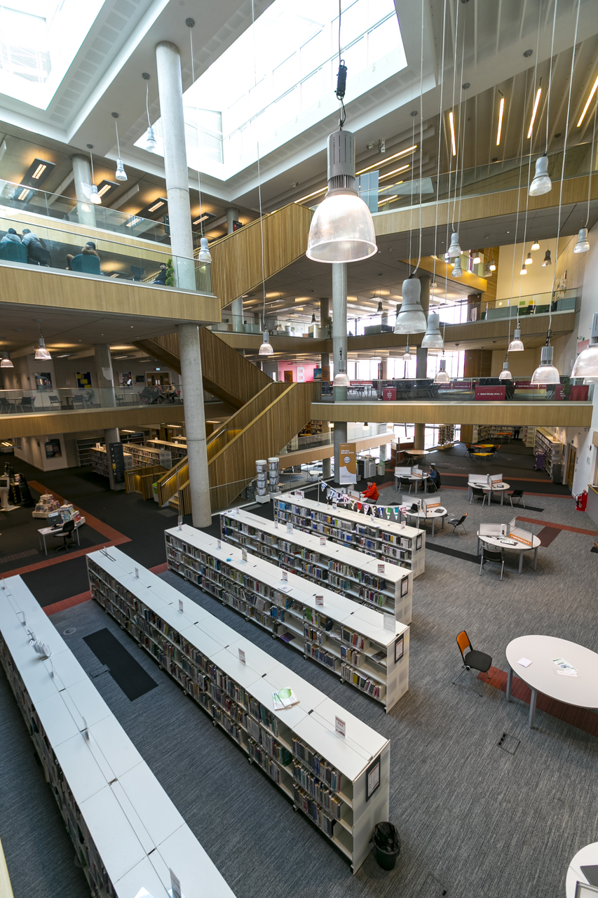 an image of the library in the david hockney building
