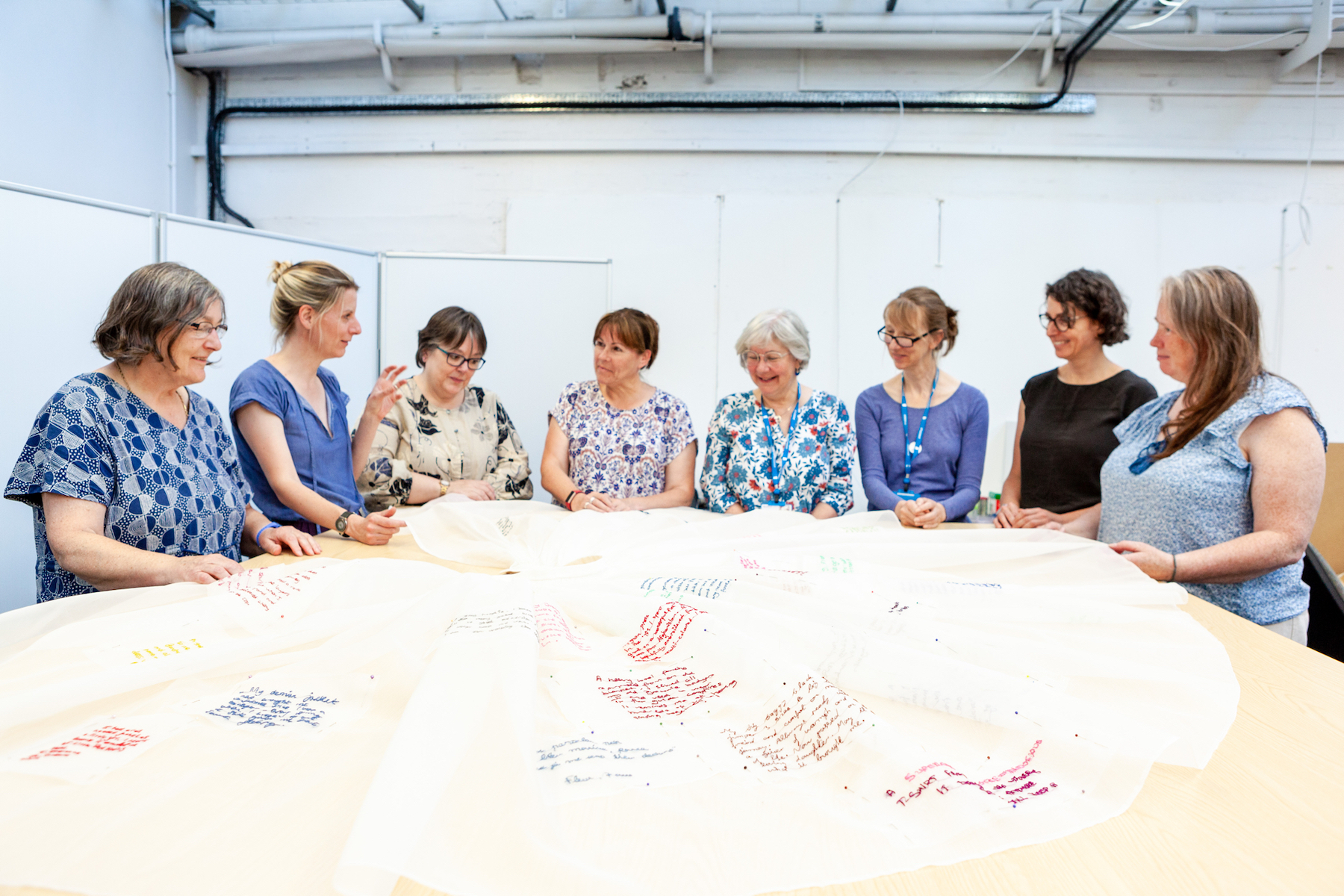 Students Lend Embroidery Skills for Museum’s Interactive Artwork
