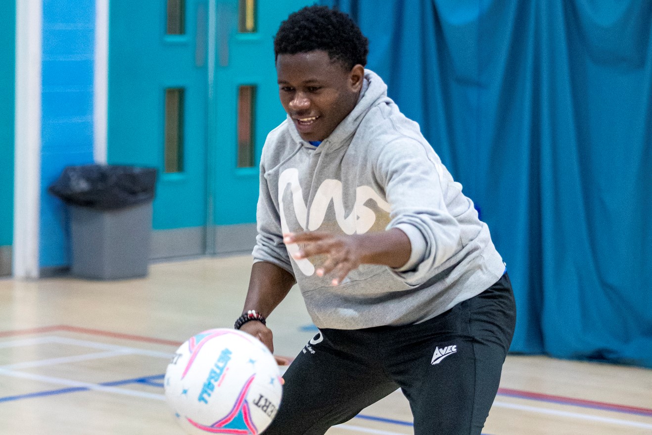 a sports student playing ball games