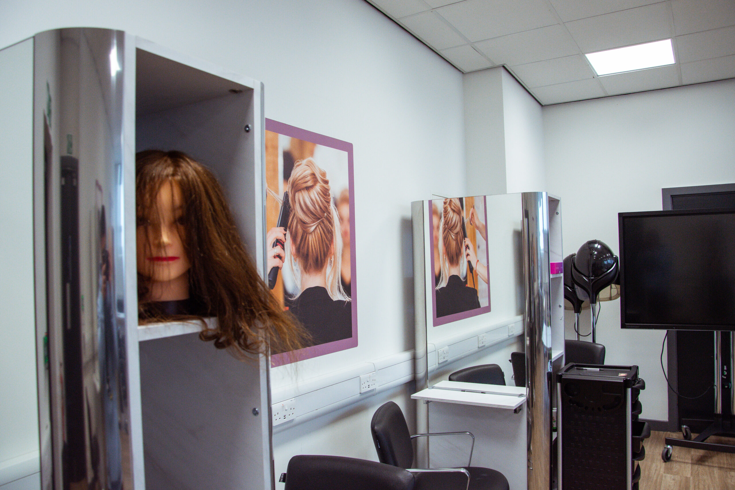 an indoor picture of our hairdressing space at the victoria building