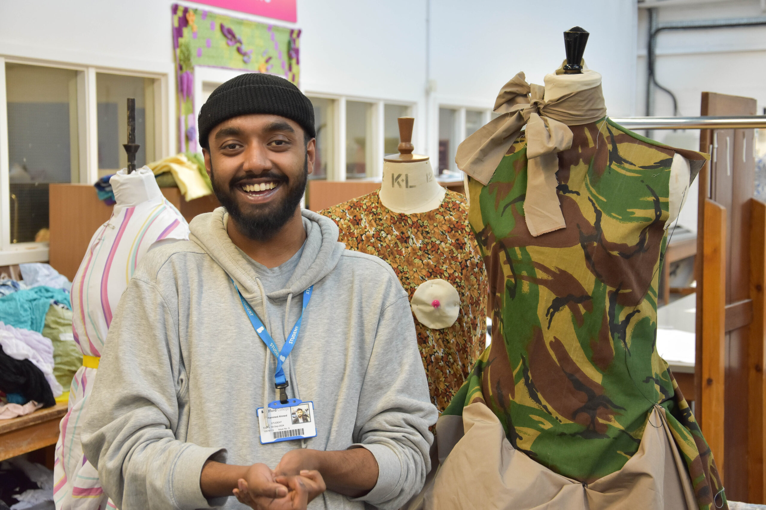 Behind the scenes in Bradford School of Art Fashion Studio