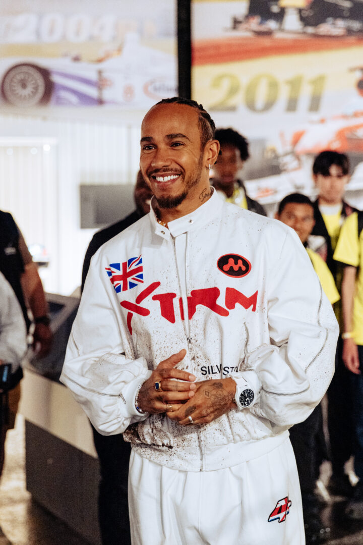 lewis hamilton pictured at the silverstone circuit