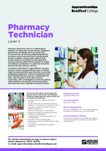 Level 3 Pharmacy Leaflet