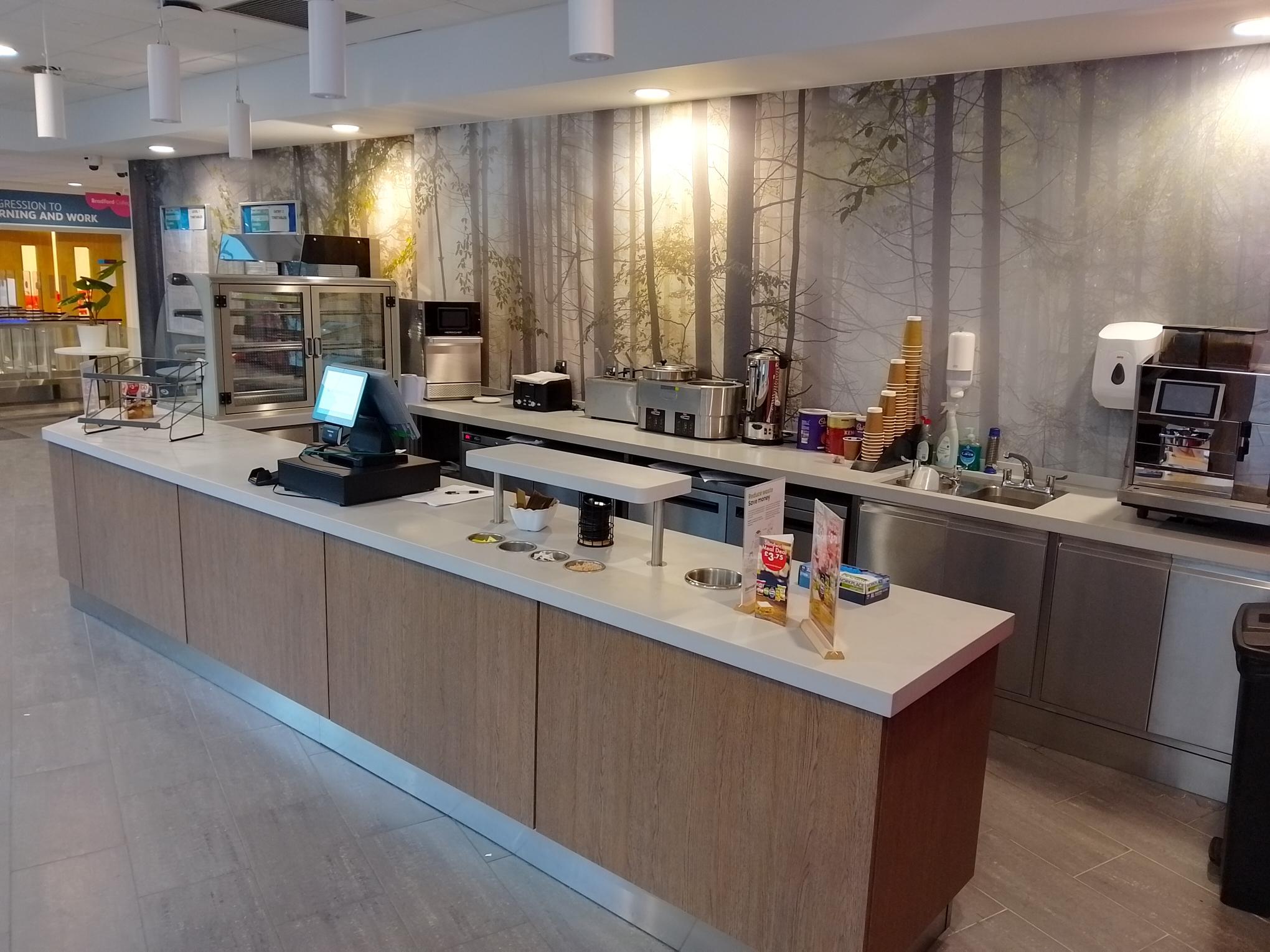 The newly refurbished café in the Access to College Building