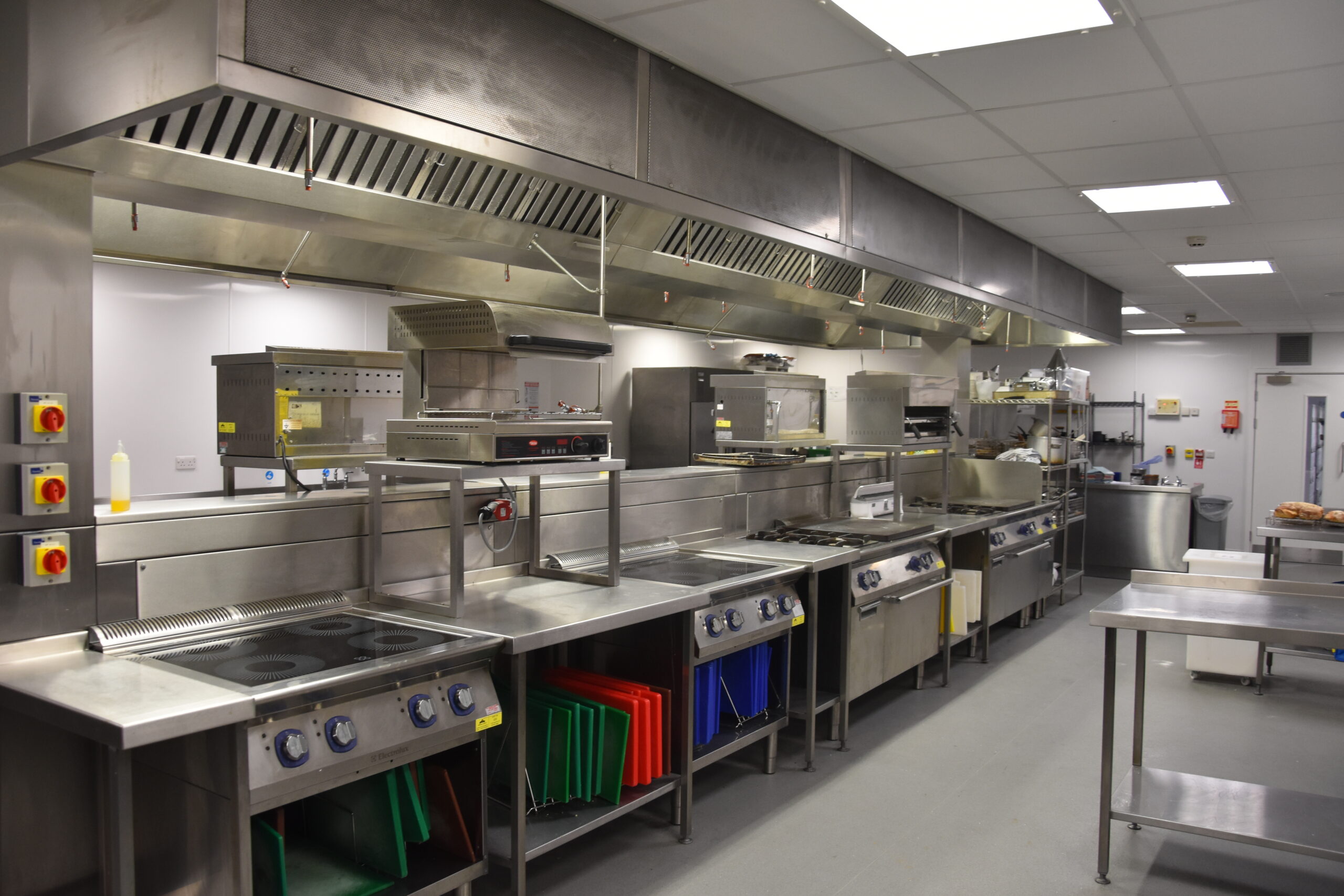 An image of training kitchens at Bradford College