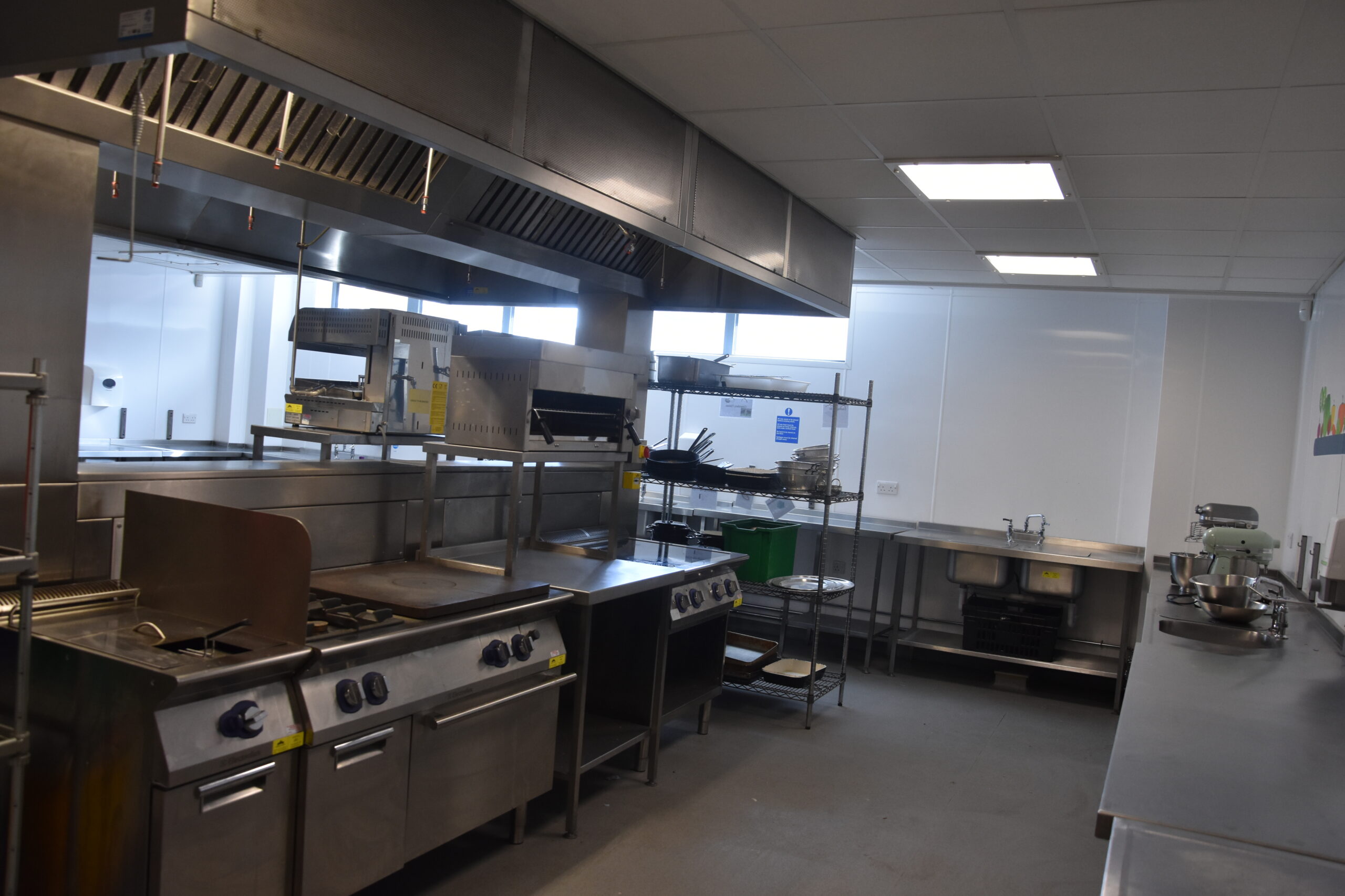An image of the training kitchens at Bradford College