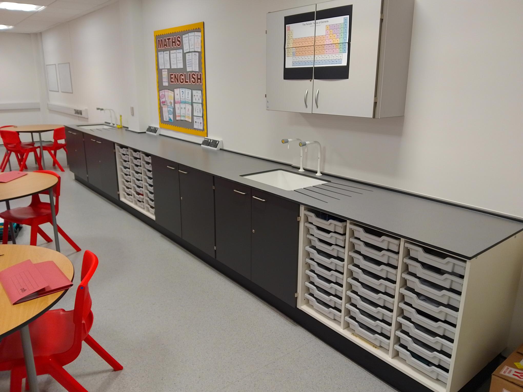 The newly refurbished science lab in the Access to College Building