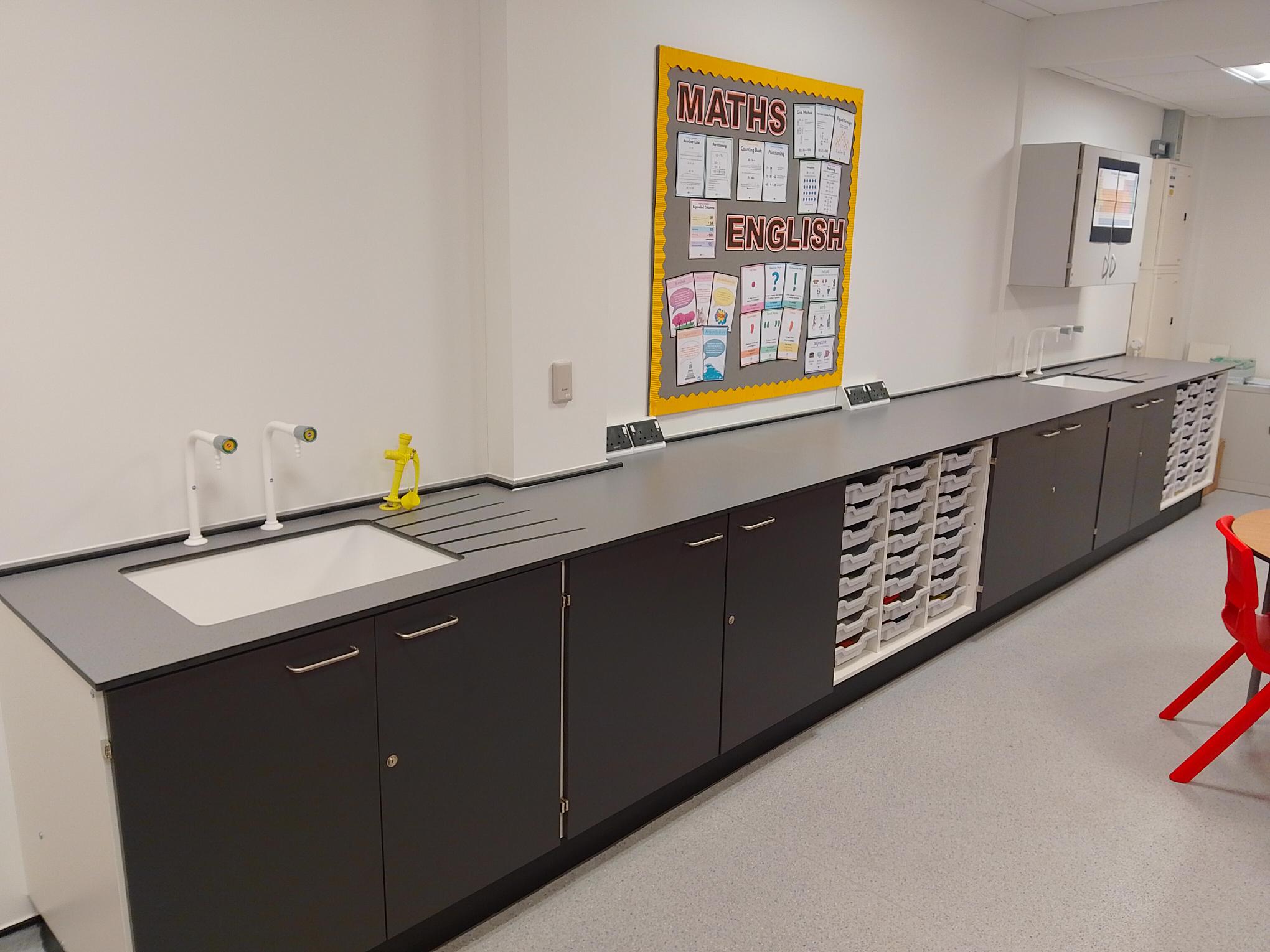 The newly refurbished science lab in the Access to College Building