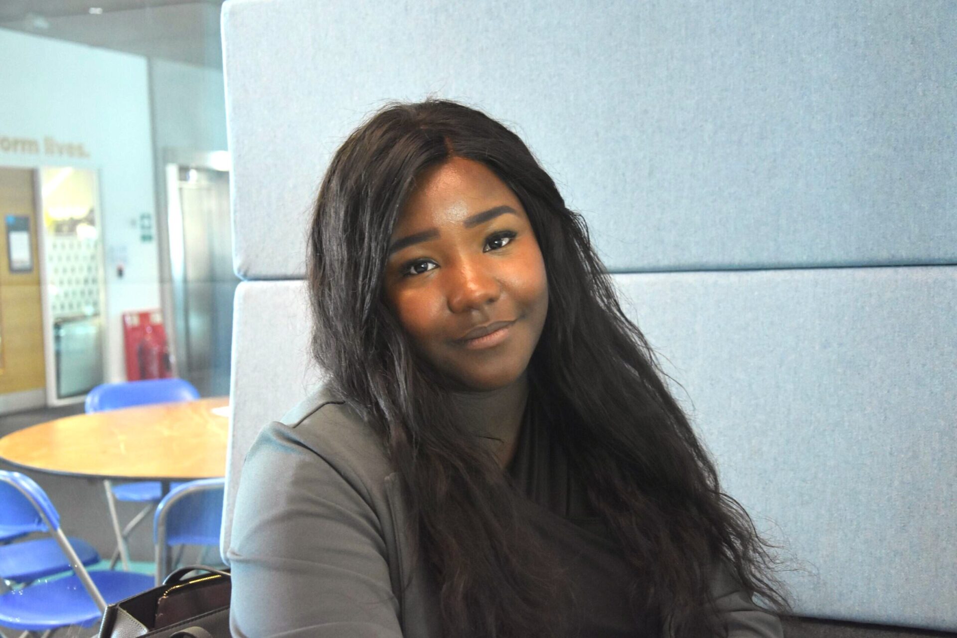 Hawa Kandeh smiling at the camera