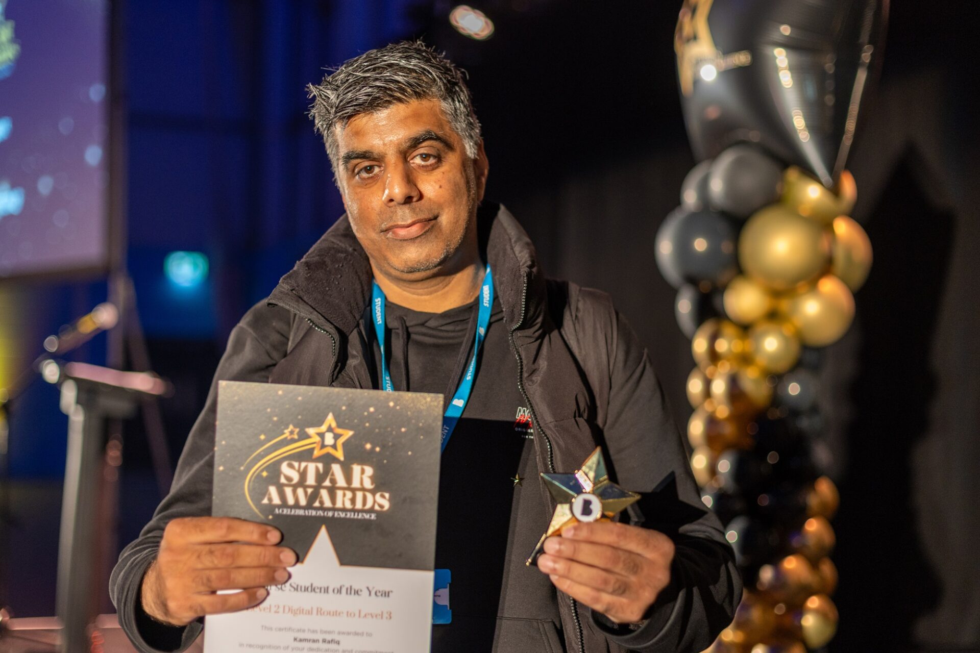 Course Student of the Year Kamran Rafiq for Digital Route to Level 3)  