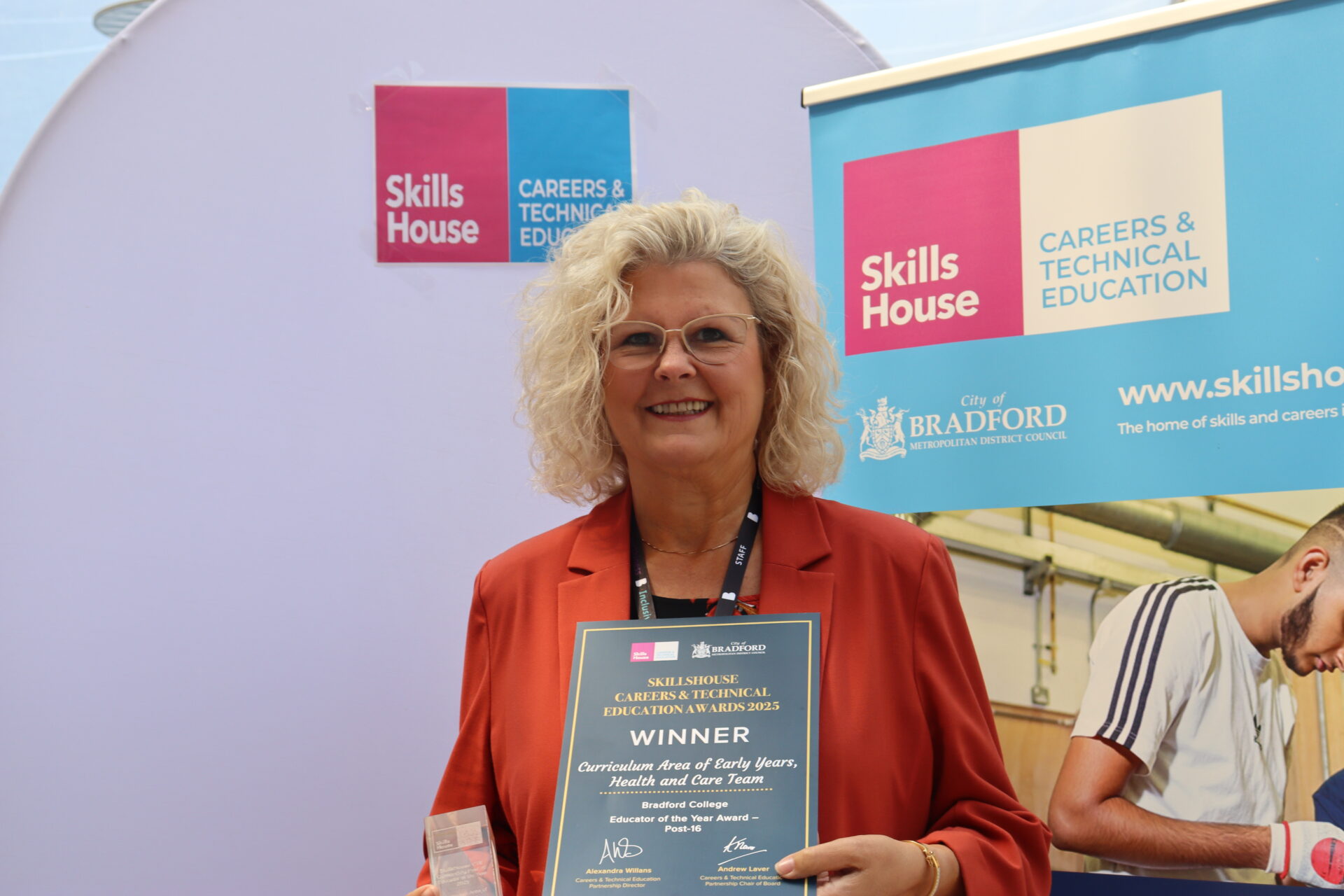 An image of Clare Wolfenden at the CTE Awards