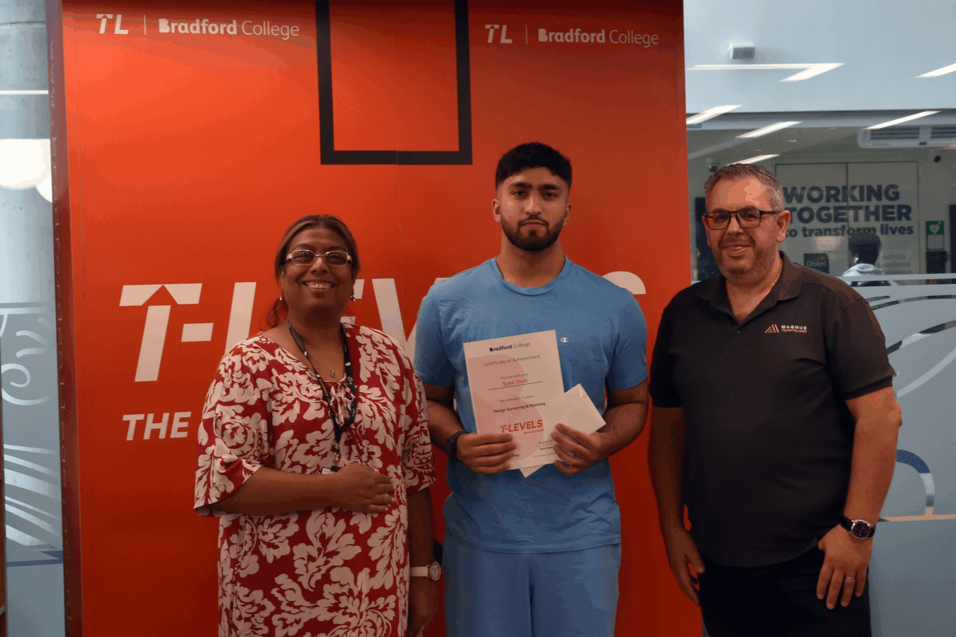 First-Ever T-level Students Celebrate Success at Bradford College