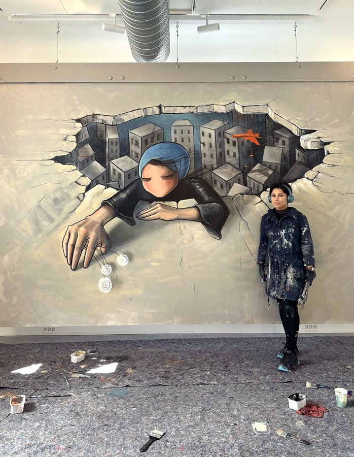 Bradford College Welcomes World-Renowned Artist Shamsia Hassani for BD:Walls 2025