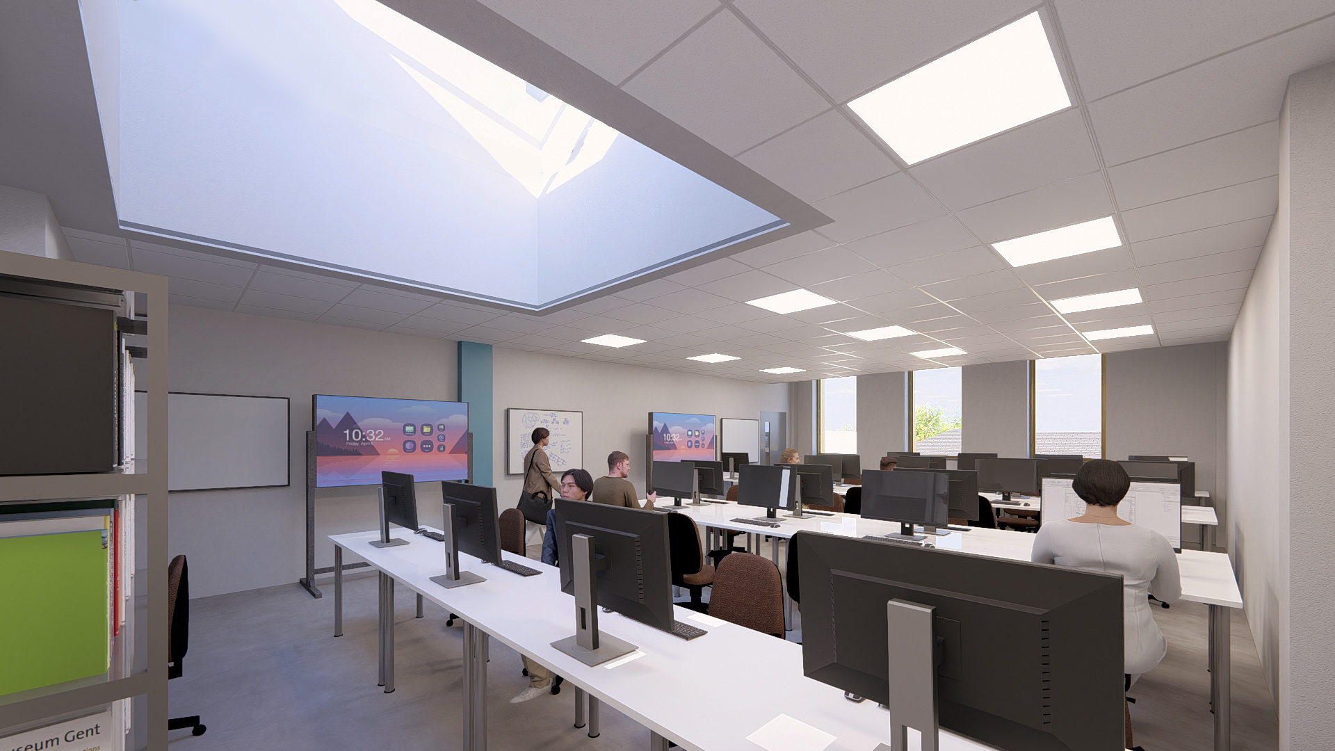 A visual mockup for a computer suite