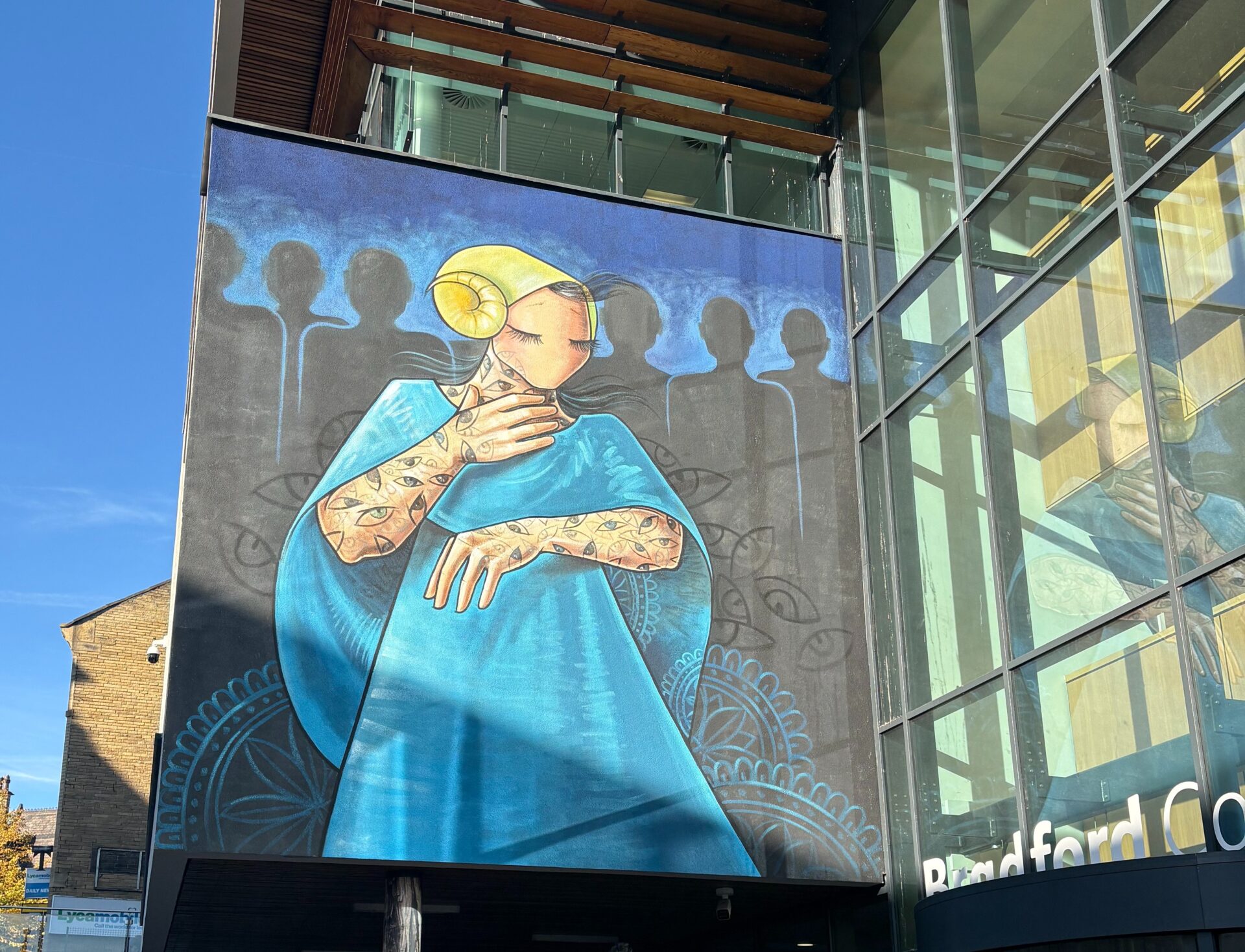 International Graffiti Artist Transforms Bradford College Building with Striking Mural