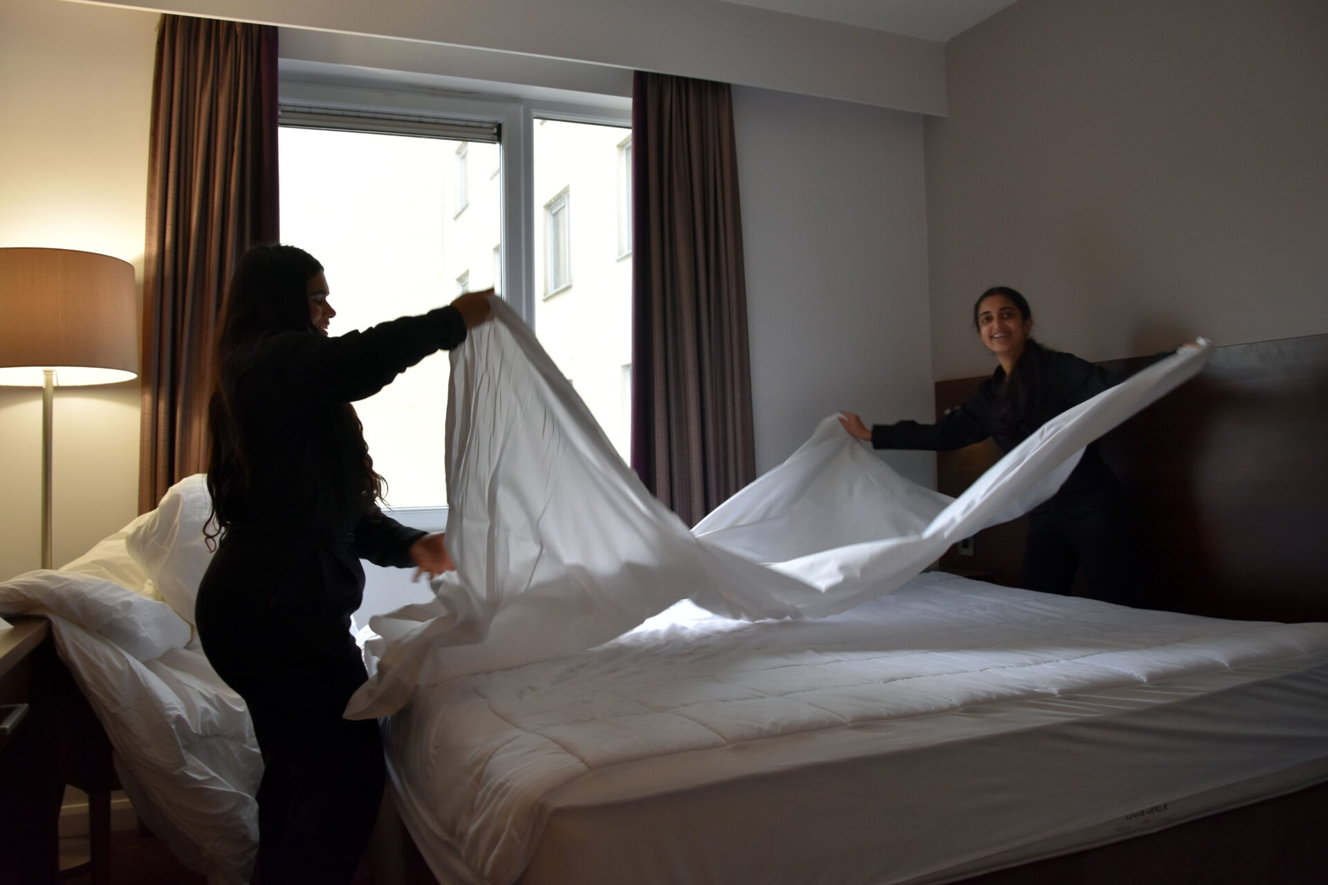An image of Level 3 Travel and Tourism students at The Leonardo Hotel during the Hotel Takeover