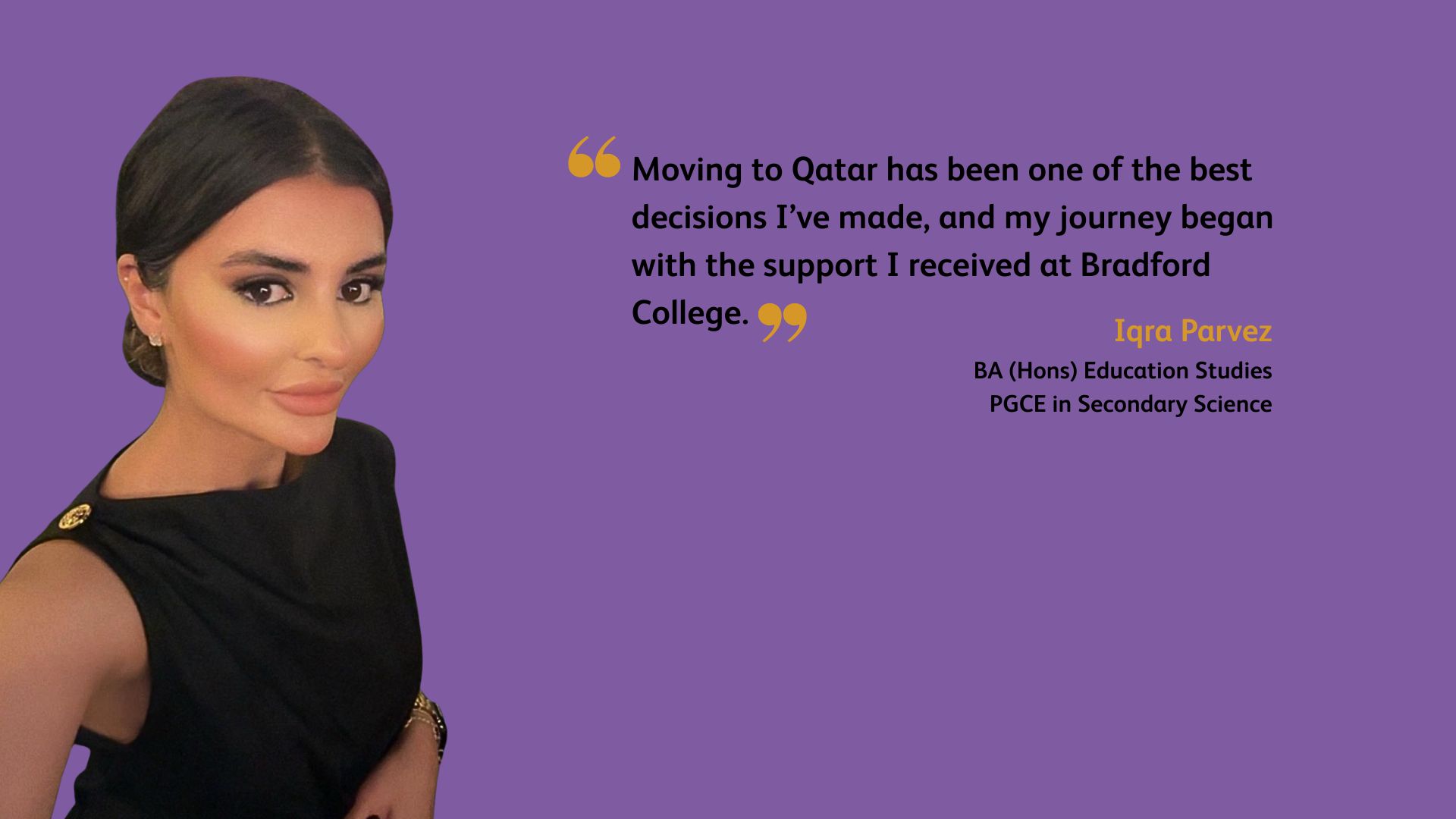 Iqra’s Journey from Bradford College to Teaching in Qatar