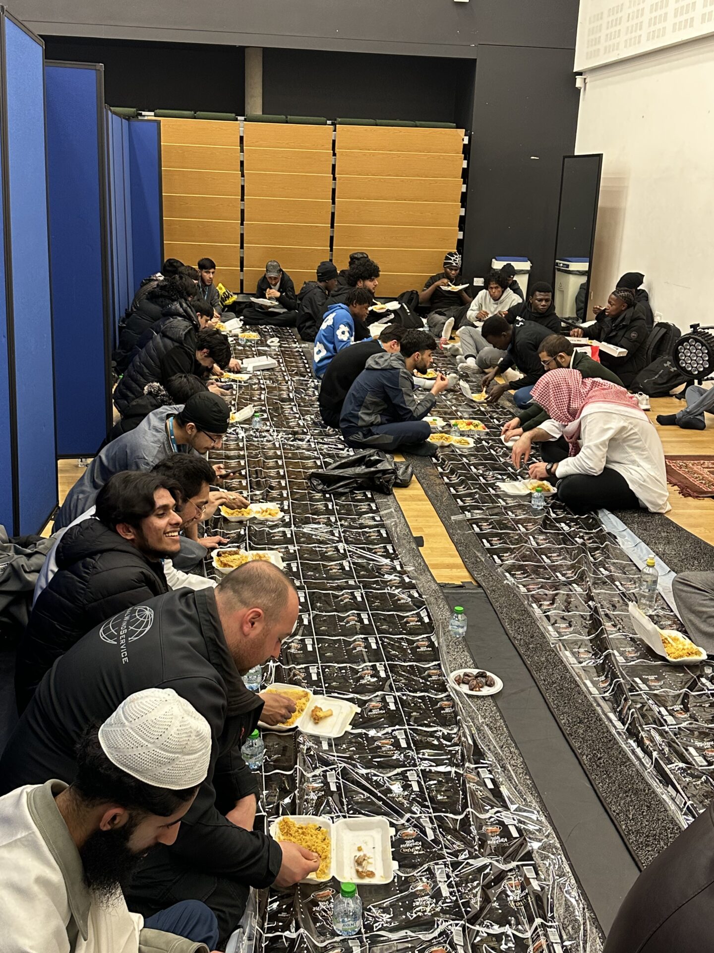 People breaking fast